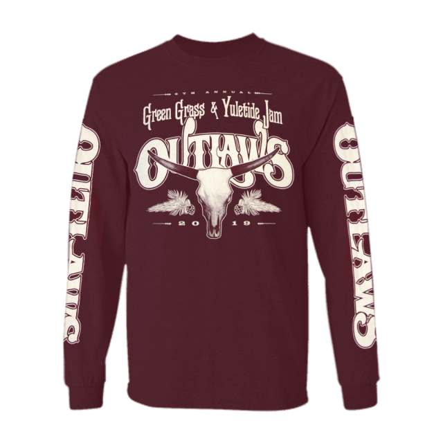 Outlaws Maroon Yuletide Jam 2019 Long Sleeve